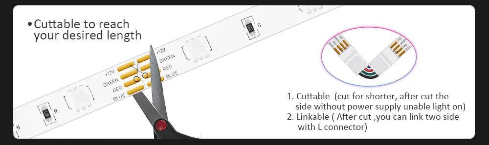 Led Strip Lights Smart Light Strips with App Control RGB Led Lights for Bedroom，Music Sync Color Changing