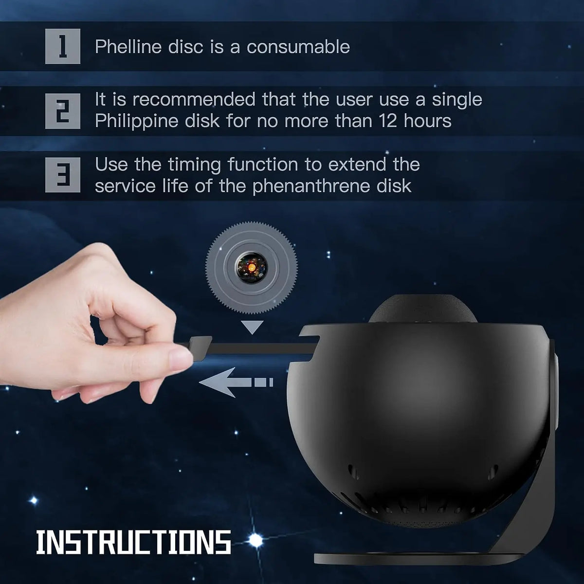 Projecteur ciel étoilé Galaxy 13 en 1 – Veilleuse LED rotative 360° avec minuteur