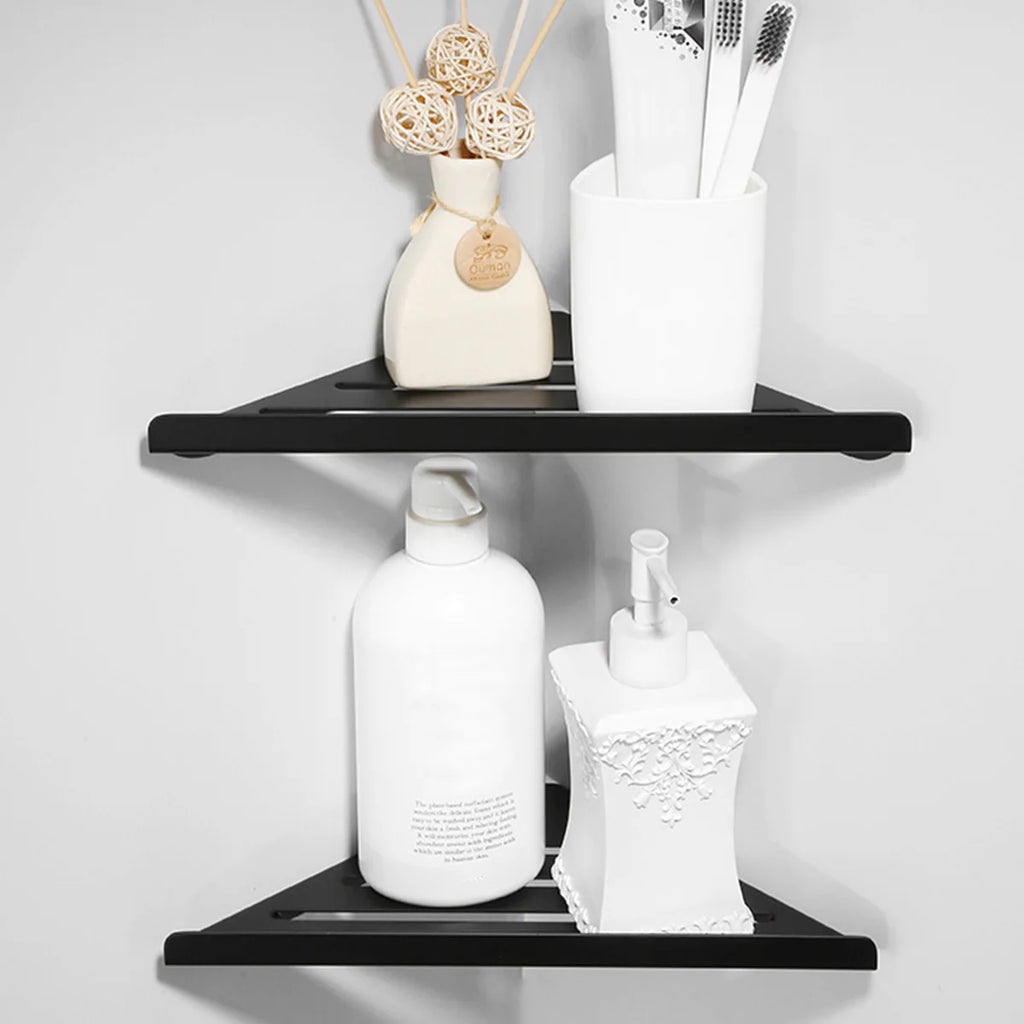 Étagère de douche d'angle sans perçage en inox 304 – Rangement salle de bain