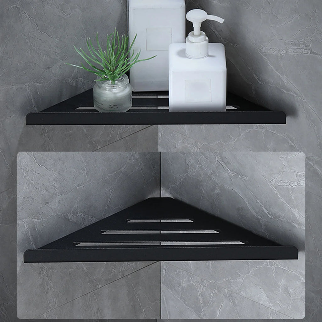 Étagère de douche d'angle sans perçage en inox 304 – Rangement salle de bain