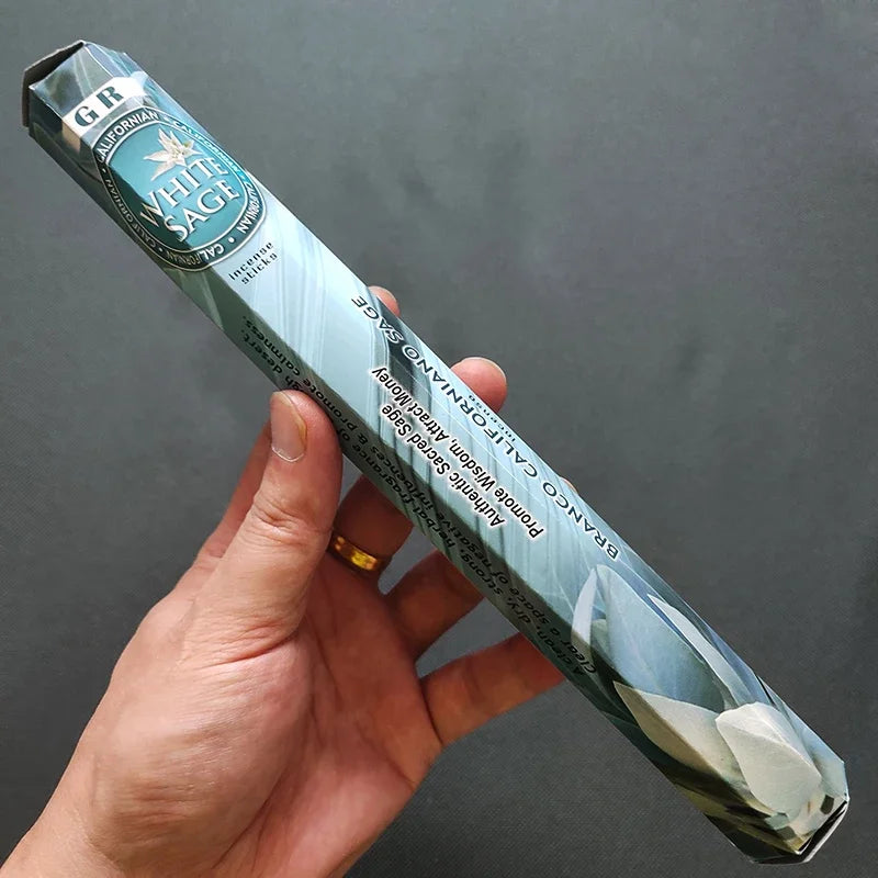 Y 20 Sticks Indian Incense White Sage Meditation Lavender Yoga Sea Breeze Love Incense Purifying Air Deodorization Aromatherapy