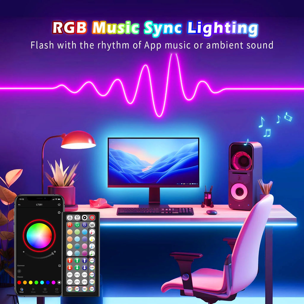 Neon Rope Lights,Flexible Led Rope Lights Control with App/Remote,Multiple Modes Rope Lights,IP65 Outdoor RGB Led Neon Lights Wa