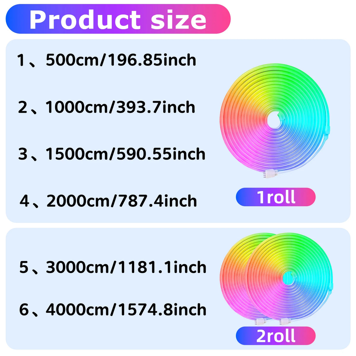 Neon Rope Lights,Flexible Led Rope Lights Control with App/Remote,Multiple Modes Rope Lights,IP65 Outdoor RGB Led Neon Lights Wa