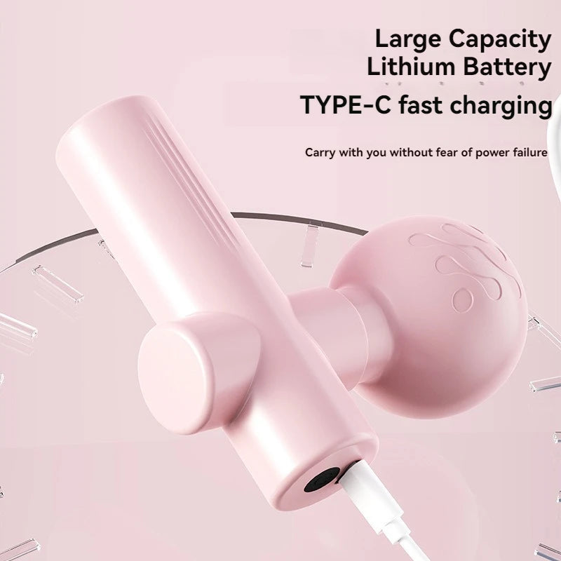 2025 New USB Mini Massage Gun Fascia Machine Muscle Relaxation Vibrating Gun Rod Massage Fitness Equipment Neck Grab Fascia Gun