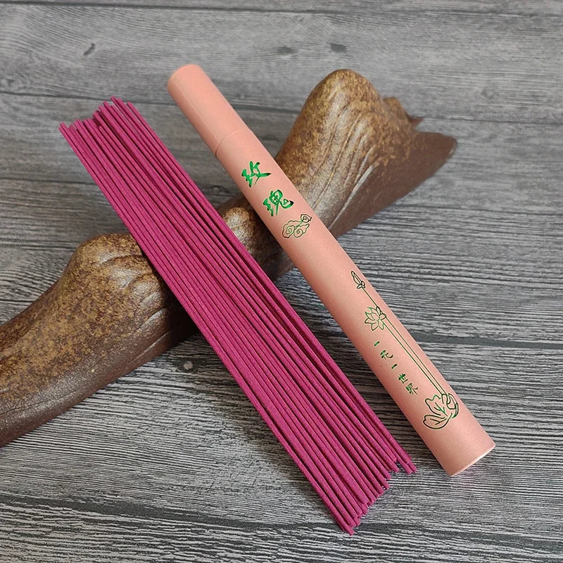 Y 40Pcs Natural Sandalwood Incense Sticks Home Incense Stick Aroma Blessing Ceremony Pray Buddha Incense Lavender Green Tea Rose