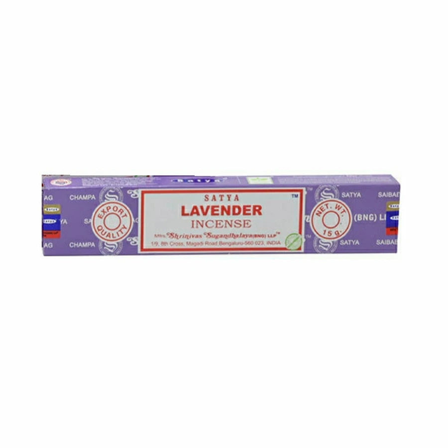 Satya Sai Baba 15g Hand-Rolled Incense Sticks, 6 Scents: Sandalwood, Lavender, Dragon's Blood, Agarwood, Patchouli, etc.
