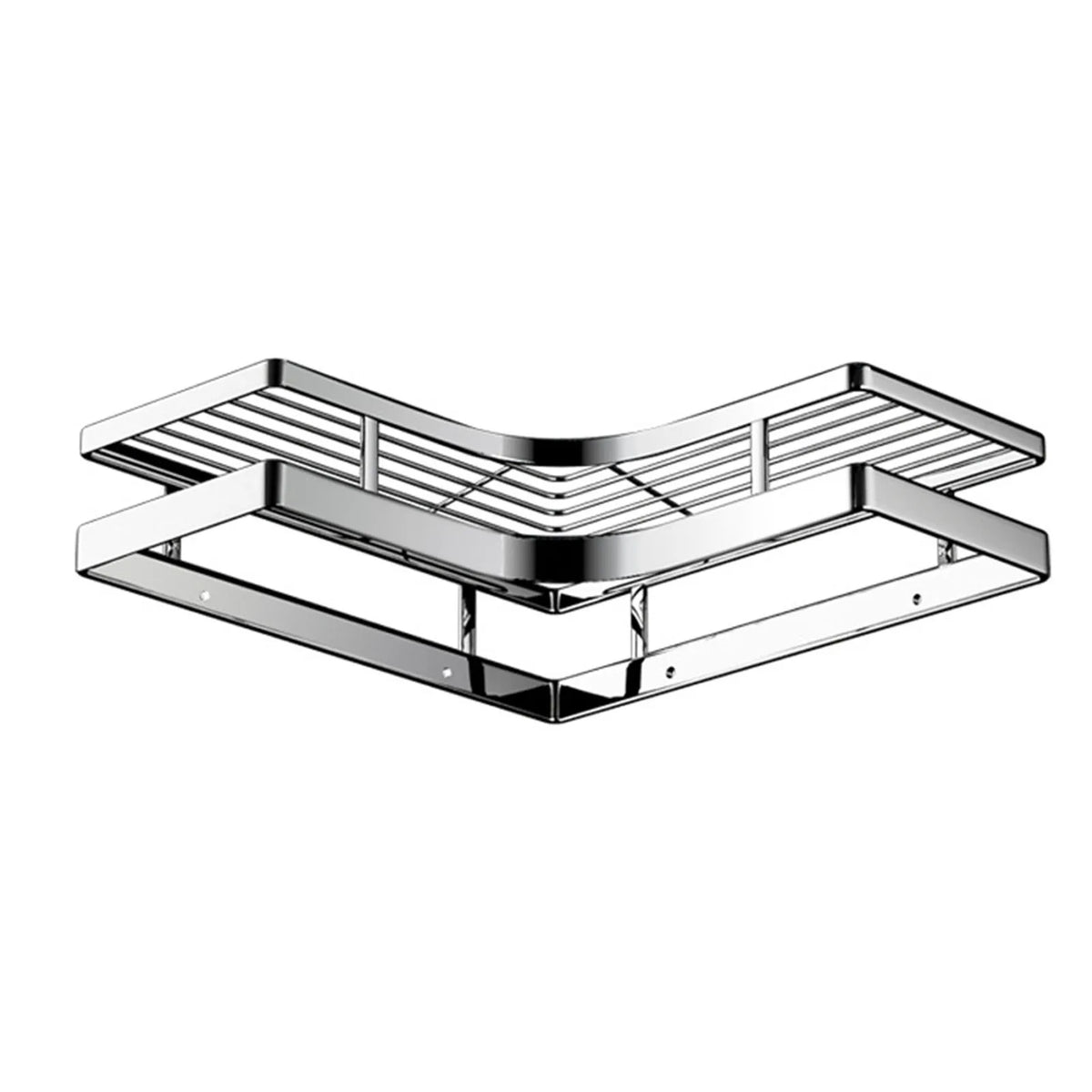 Bathroom Shower Caddy Shelf Stainless Steel No Drilling Corner Bath Organizer with Non Marking Adhesives for Home