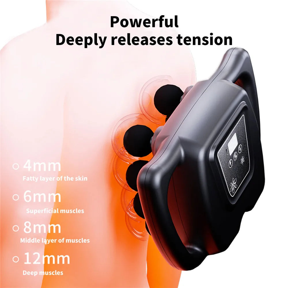 16/24 Head Fascia Gun Muscle Massage Gun High Frequency Neck Shoulder Waist Massage Machine Professional Muscle Massage Gun
