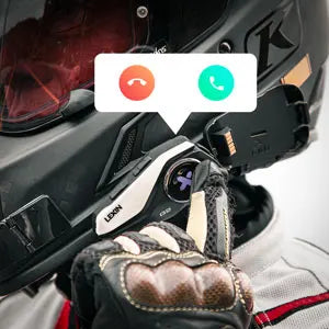 Lexin G2P Motorcycle Intercom Helmet Bluetooth Headsets,Handsfree Communicator Up to 6 Riders Interphone with FM Radio