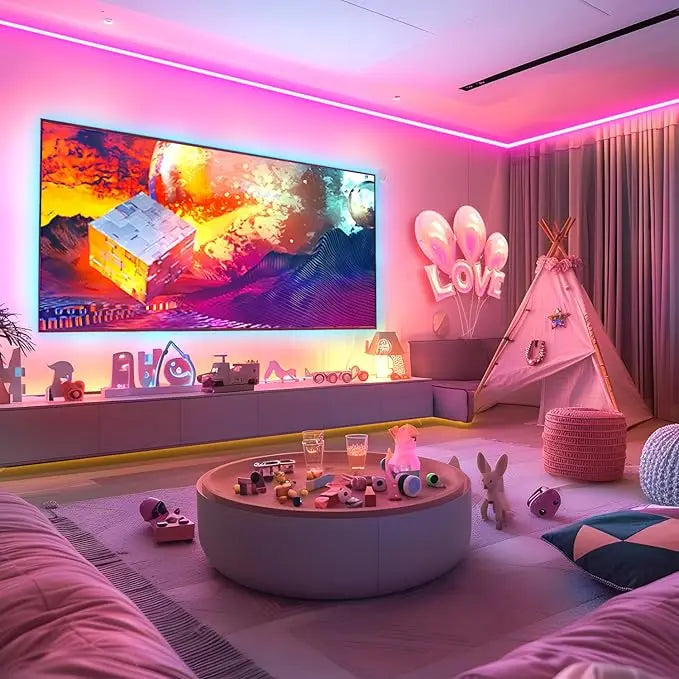 RGB Flexible Neon Strip Lights with App/Remote Control, Multiple Modes, Music Sync,  IP65 Waterproof LED Strip Neon Rope Lamp