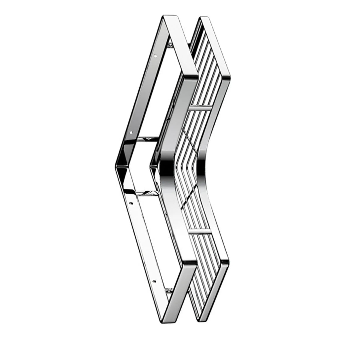 Bathroom Shower Caddy Shelf Stainless Steel No Drilling Corner Bath Organizer with Non Marking Adhesives for Home
