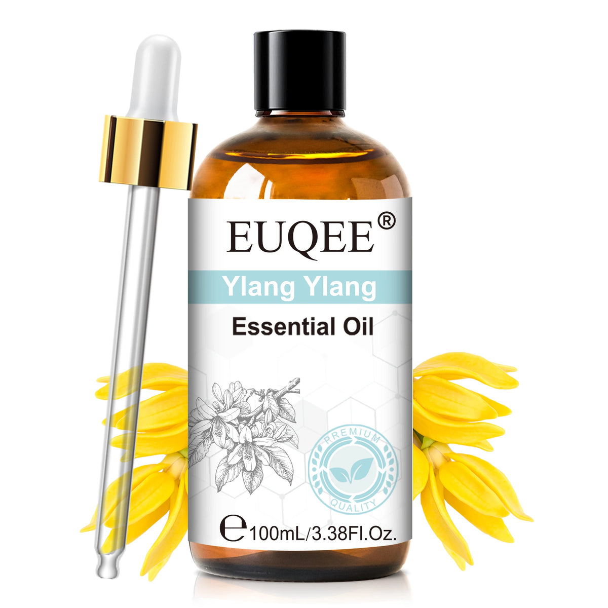 EUQEE 3.38FI.Oz. Aromatherapy Essential Oil For Reed Diffuser Humidifier-100ml Vanilla Lavender Cinnamon Lemon Essential Oils