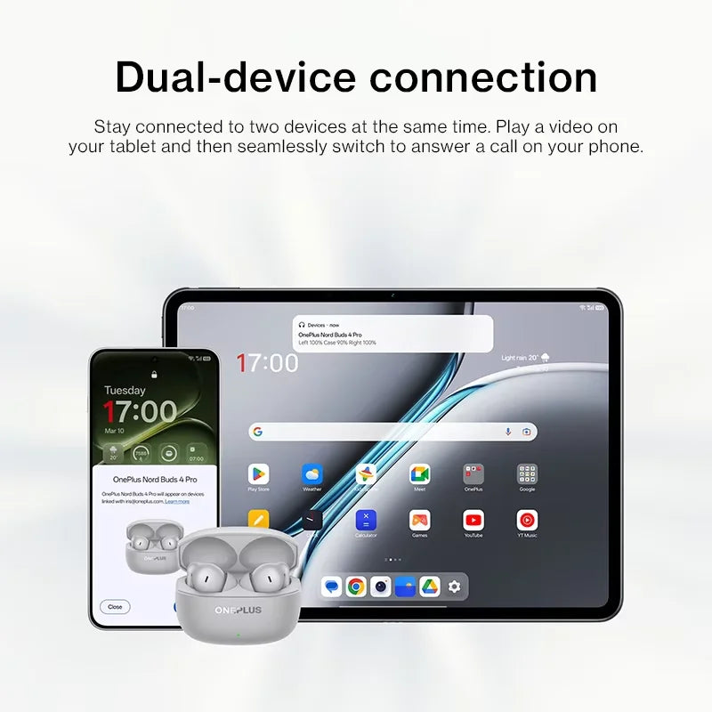 Global Version OnePlus Nord Buds 4 Pro earphone Active Noise Cancellation 54 Hours of Playback Bluetooth 6.0 ear buds
