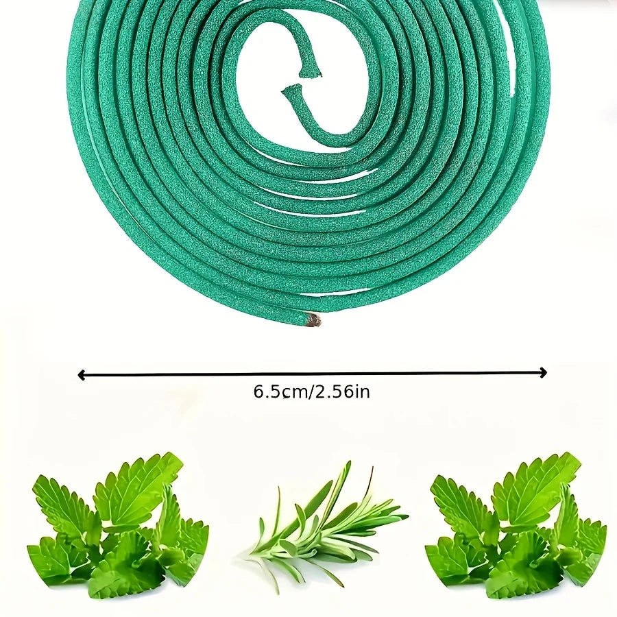 Natural Lemongrass Scent 20/40pcs Citronella Incense Coils with Holder - Outdoor, Poolside, Patio, Porch, Deck, Camping