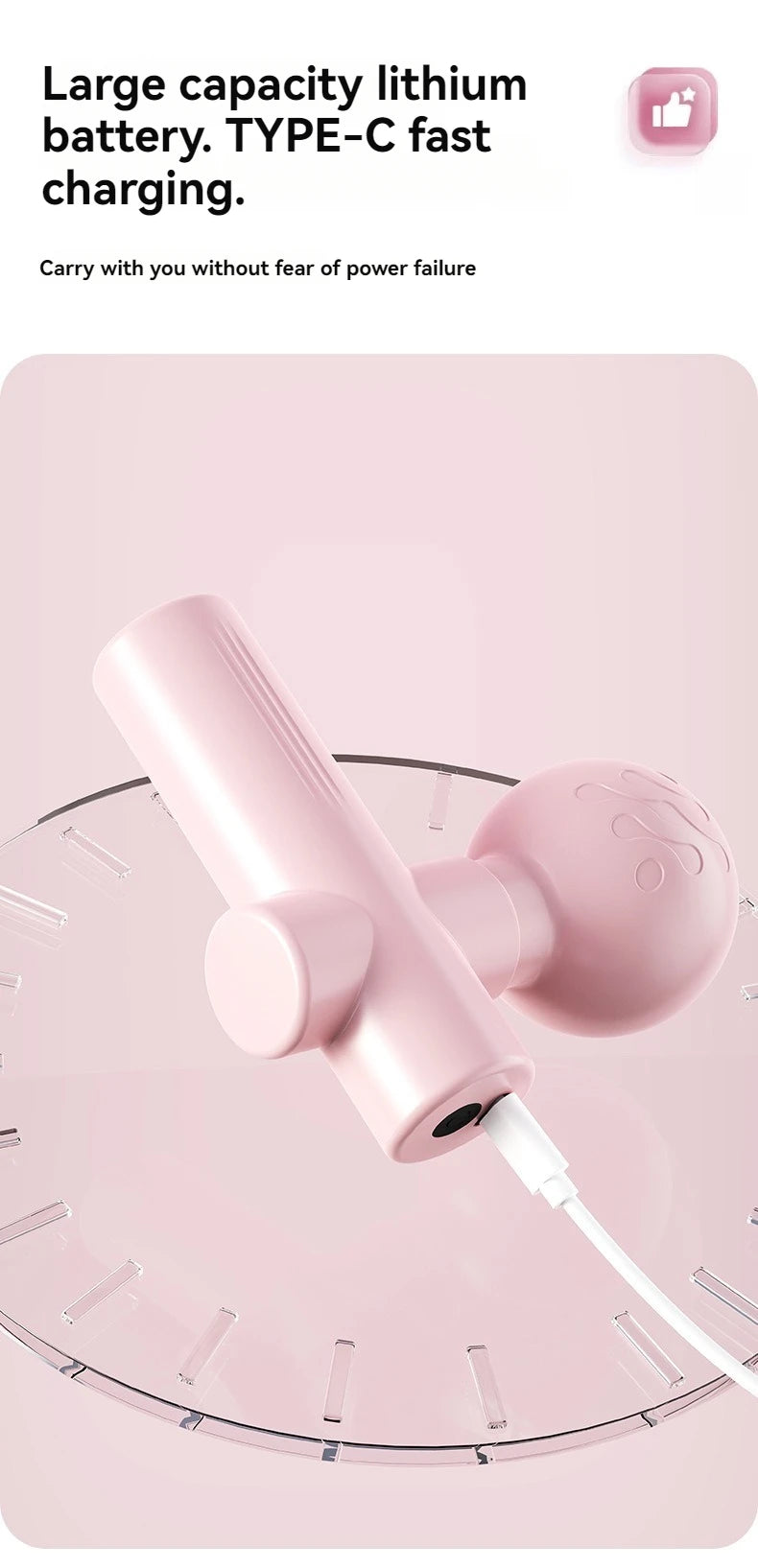 2025 New USB Mini Massage Gun Fascia Machine Muscle Relaxation Vibrating Gun Rod Massage Fitness Equipment Neck Grab Fascia Gun