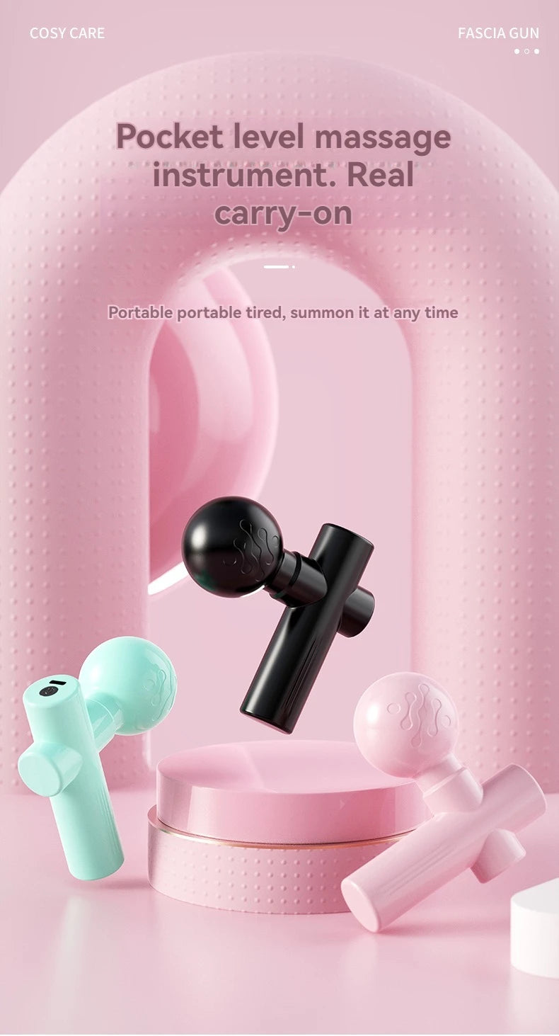 2025 New USB Mini Massage Gun Fascia Machine Muscle Relaxation Vibrating Gun Rod Massage Fitness Equipment Neck Grab Fascia Gun