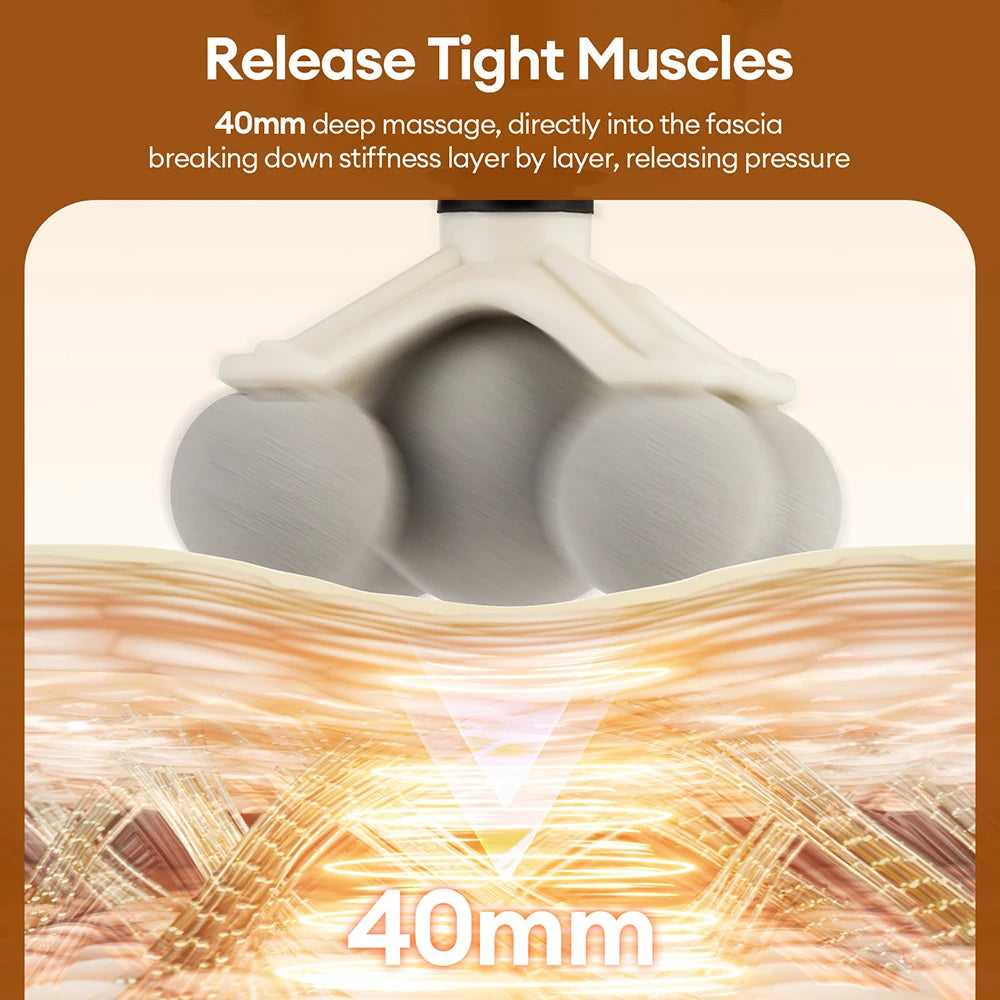 Pistolet de massage électrique 11 en 1 – 99 vitesses, percussion musculaire bras, jambes et dos