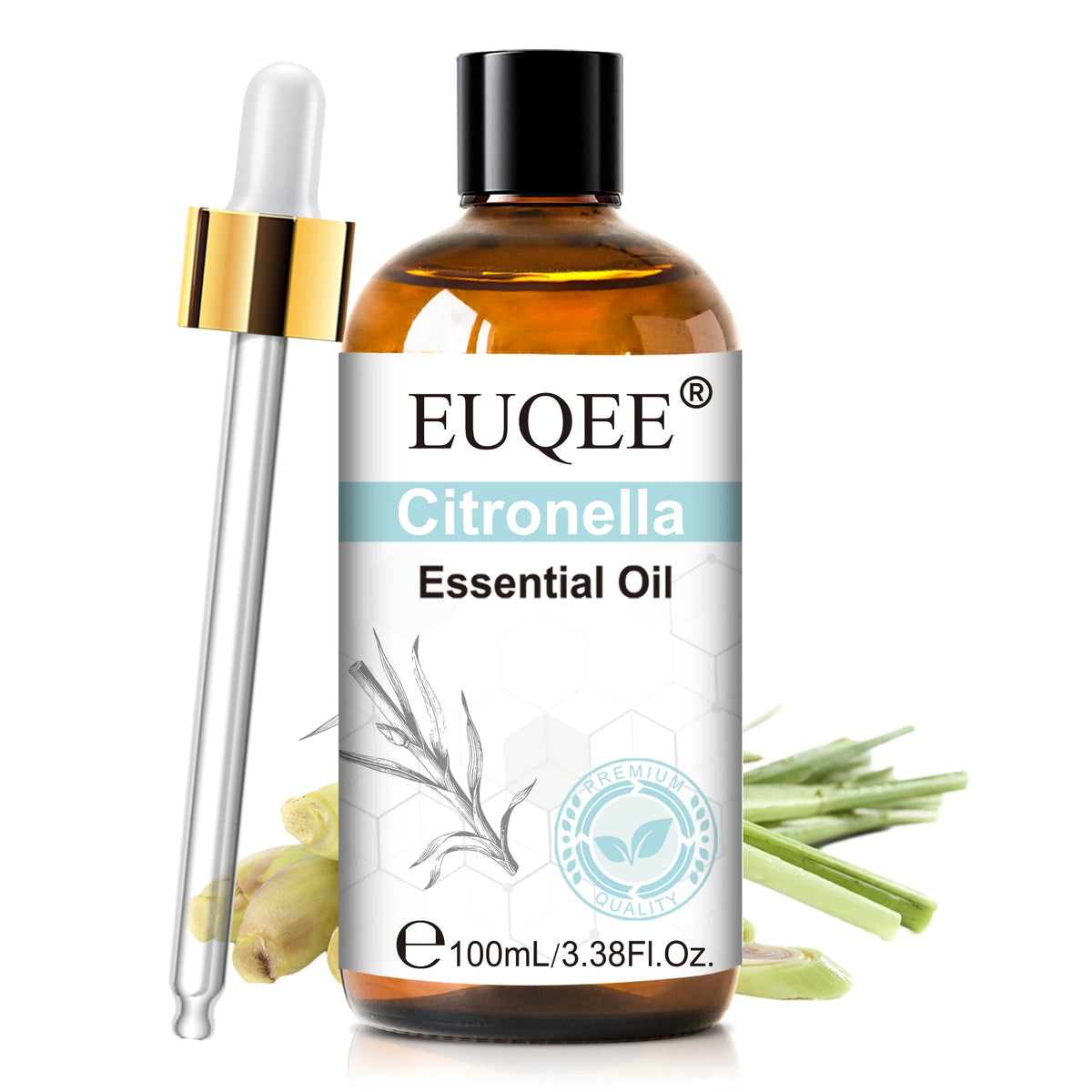 EUQEE 3.38FI.Oz. Aromatherapy Essential Oil For Reed Diffuser Humidifier-100ml Vanilla Lavender Cinnamon Lemon Essential Oils