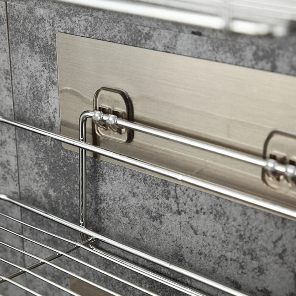 Stainless Steel Bathroom Storage Shower Shelf Punch-Free Kitchen Toilet Wall Hanging Rack Organizer Bathroom Corner Shelves Set
