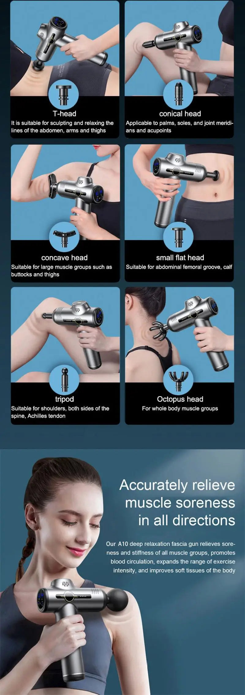 99 Speed Professional Muscle Massage Gun Massager Massager for Neck and Back Massage Instrument Dropshipping Fitness Equipment