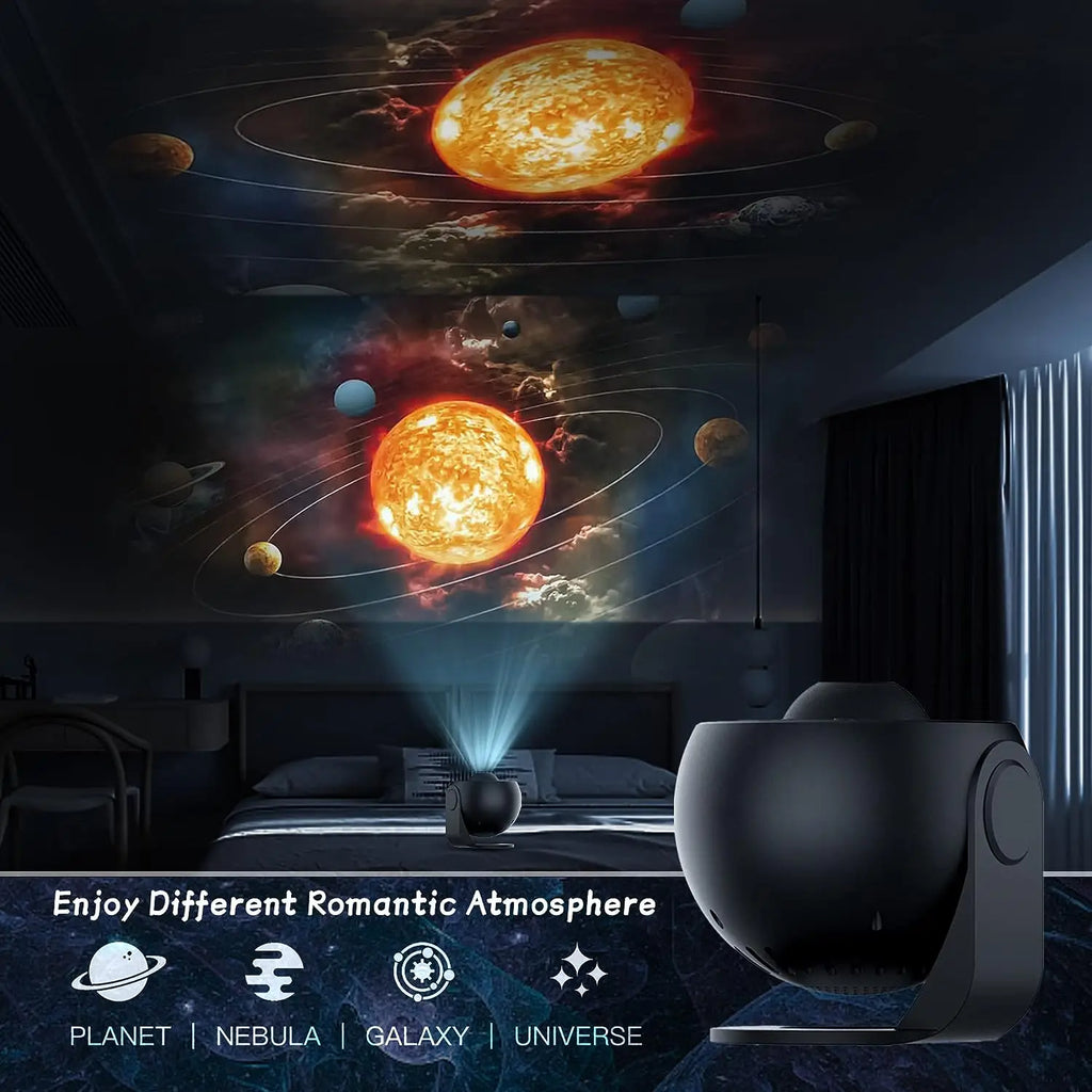 Projecteur ciel étoilé Galaxy 13 en 1 – Veilleuse LED rotative 360° avec minuteur