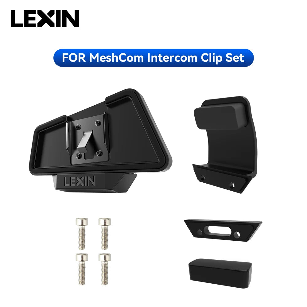 LEXIN LX-B4FM-X Intercom Headset&Clip Set for Full/Half Helmet with High Quality and Loud Sound Bluetooth Headphone Jack Plug