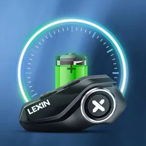 Lexin G2P Motorcycle Intercom Helmet Bluetooth Headsets,Handsfree Communicator Up to 6 Riders Interphone with FM Radio