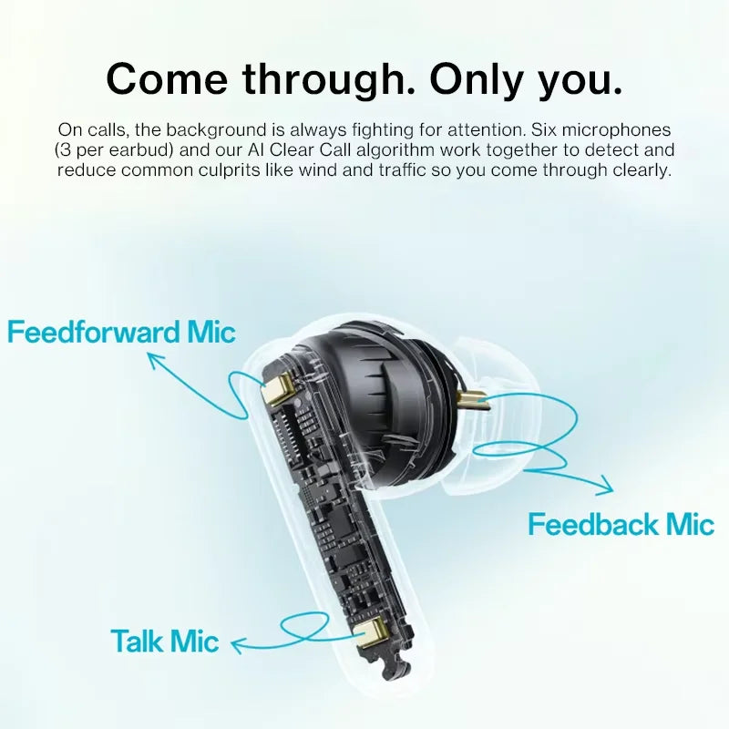 Global Version OnePlus Nord Buds 4 Pro earphone Active Noise Cancellation 54 Hours of Playback Bluetooth 6.0 ear buds