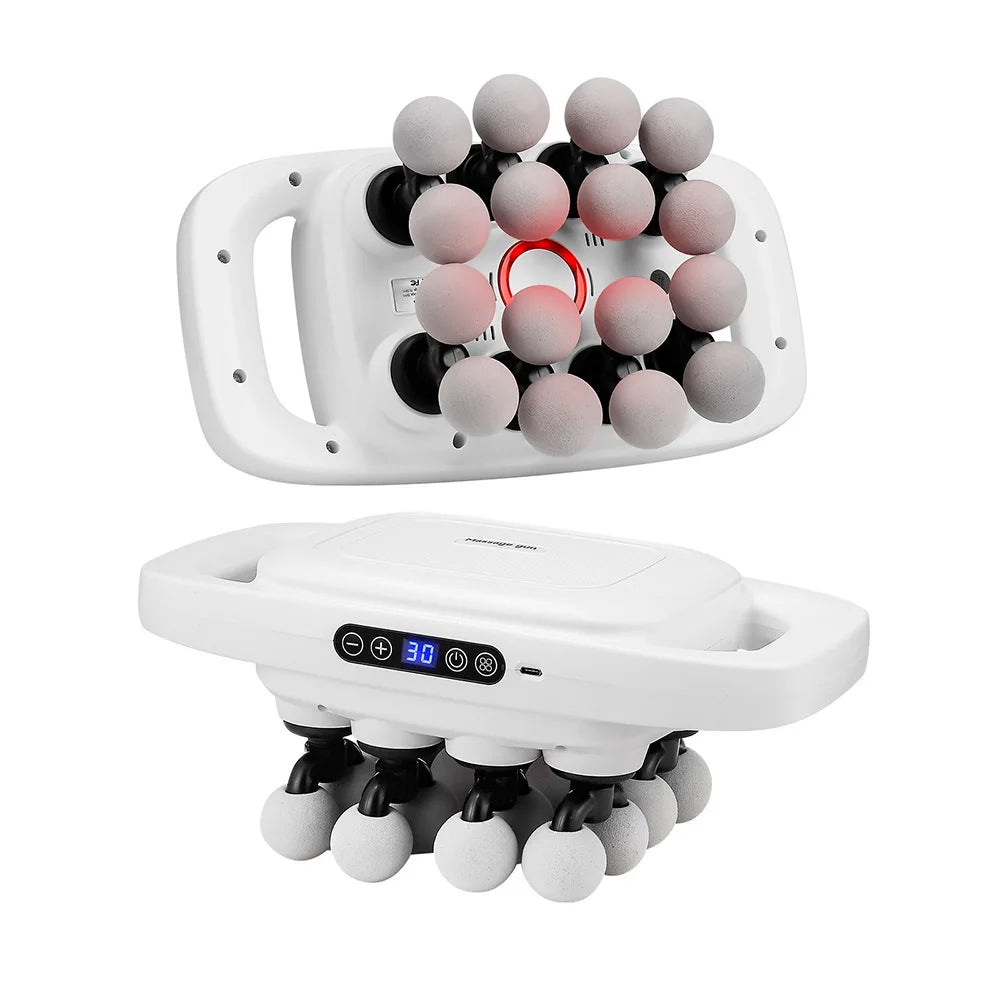 16-Head Fascia Gun High-Frequency Vibration Body Massage Gun Waist and Back  Massager Neck Shoulder Massager Muscle masajeador