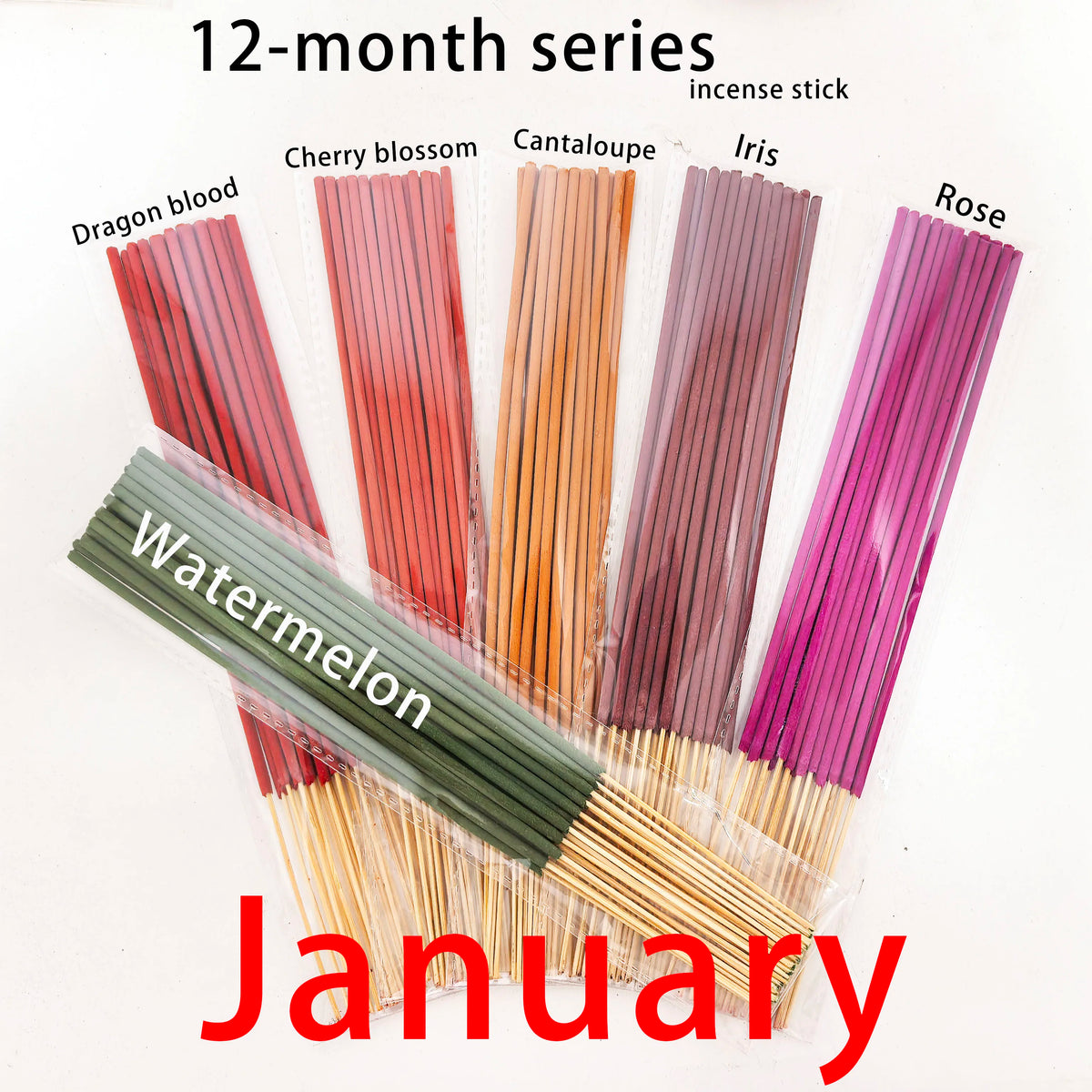 6 Sets of Approximately 126 High-Quality Incense Sticks - Including Shrubs, Lavender, Lemongrass, Dragon's Blood, Rose, Jasmine, Cherry Blossom, Suitable for Purification, Yoga Meditation, and Home Use - Perfect Gift with Lon