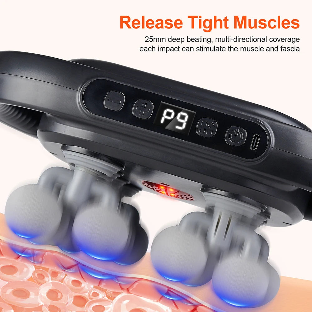 16-Head Fascia Gun High-Frequency Vibration Body Massage Gun Waist and Back  Massager Neck Shoulder Massager Muscle masajeador